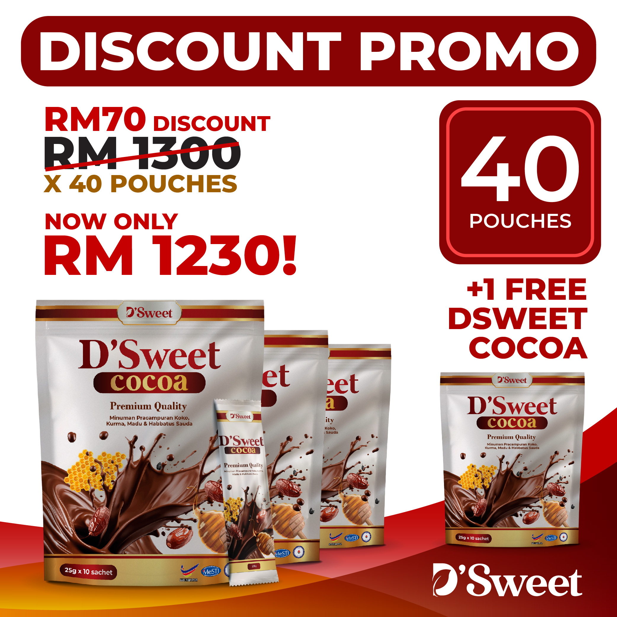 D'Sweet Cocoa - Beli 10 Set Jimat RM70